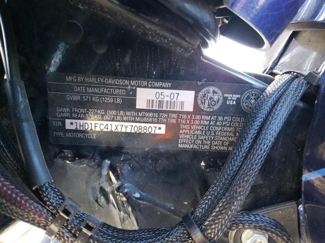 1HD1FC41X7Y708807 - 2007 HARLEY-DAVIDSON FLHTCUI 蓝色 照片 8