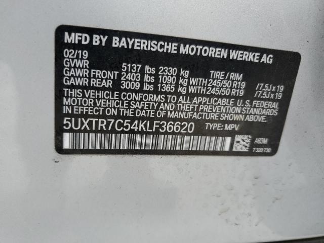 5UXTR7C54KLF36620 - 2019 BMW X3 SDRIVE30I SILVER photo 13