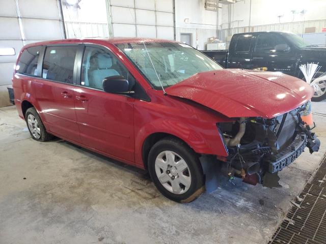 2C4RDGBG4CR328790 - 2012 DODGE GRAND CARA SE RED photo 4