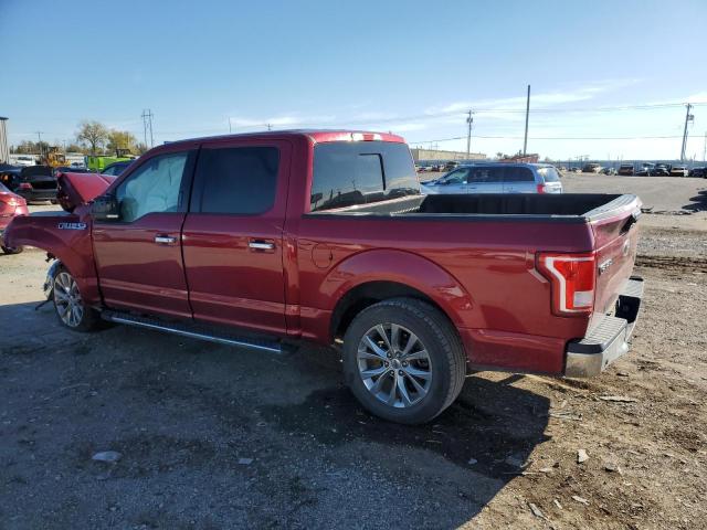 1FTEW1CF3HKD05504 - 2017 FORD F150 SUPERCREW RED photo 2