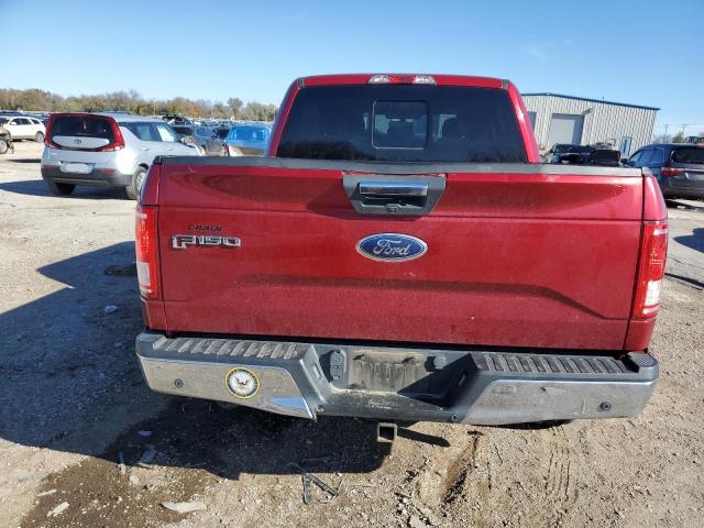 1FTEW1CF3HKD05504 - 2017 FORD F150 SUPERCREW RED photo 6