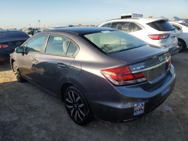 19XFB2F95FE081194 - 2015 HONDA CIVIC EXL GRAY photo 2