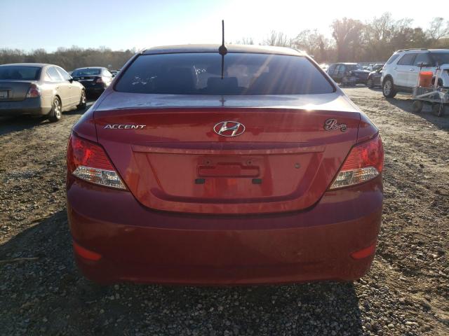 KMHCT4AEXDU303853 - 2013 HYUNDAI ACCENT GLS RED photo 6