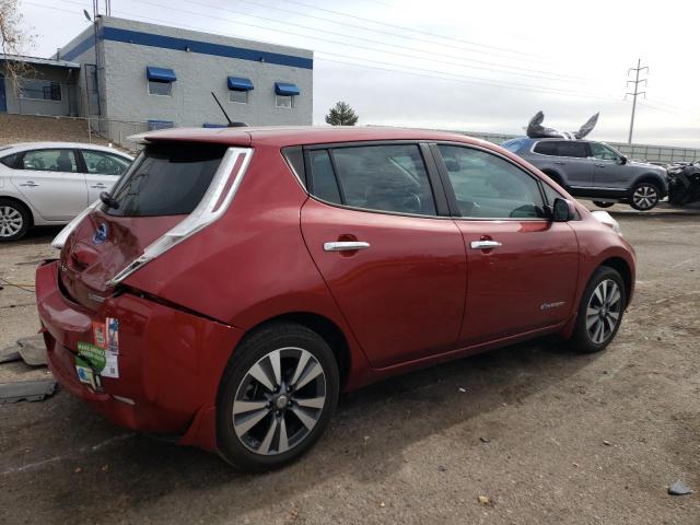 1N4AZ0CP4FC324195 - 2015 NISSAN LEAF S RED photo 3