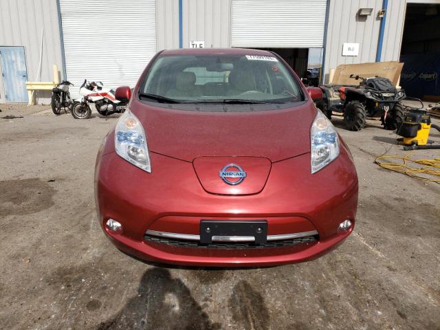 1N4AZ0CP4FC324195 - 2015 NISSAN LEAF S RED photo 5