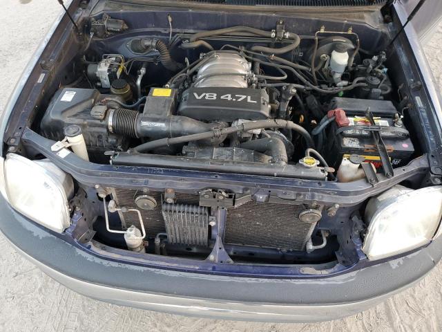5TBRT3417YS027233 - 2000 TOYOTA TUNDRA ACCESS CAB ლურჯი ფოტო 11