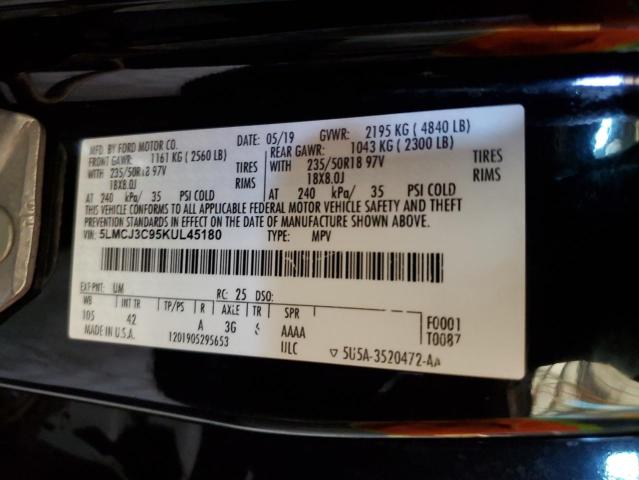 5LMCJ3C95KUL45180 - 2019 LINCOLN MKC RESERVE შავი ფოტო 13