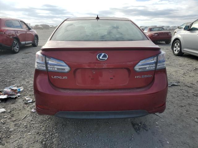 JTHBB1BA2A2005557 - 2010 LEXUS HS 250H RED photo 6