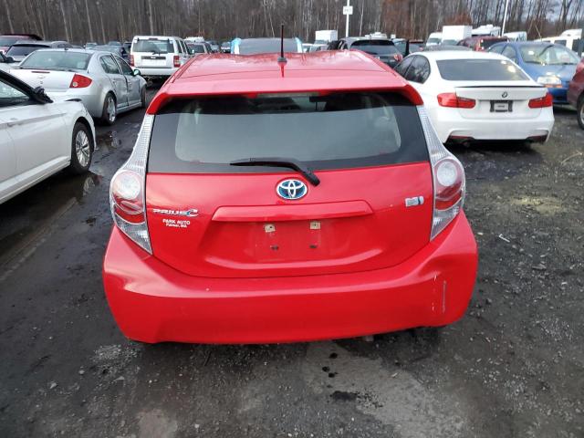 JTDKDTB32D1538771 - 2013 TOYOTA PRIUS C RED photo 6