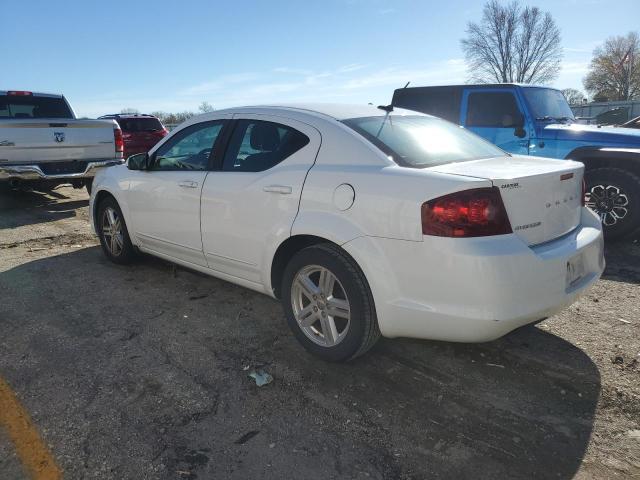 1C3CDZCB5CN325807 - 2012 DODGE AVENGER SXT WHITE photo 2