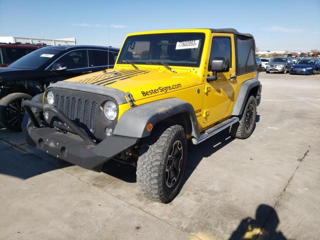 1C4AJWAG6FL702797 - 2015 JEEP WRANGLER SPORT YELLOW photo 1