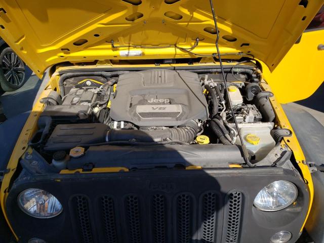 1C4AJWAG6FL702797 - 2015 JEEP WRANGLER SPORT YELLOW photo 12