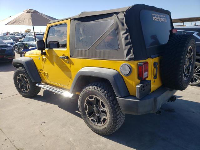 1C4AJWAG6FL702797 - 2015 JEEP WRANGLER SPORT YELLOW photo 2