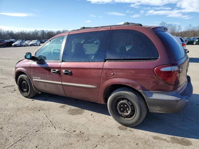 1B4GP25351B185643 - 2001 DODGE CARAVAN SE MAROON photo 2