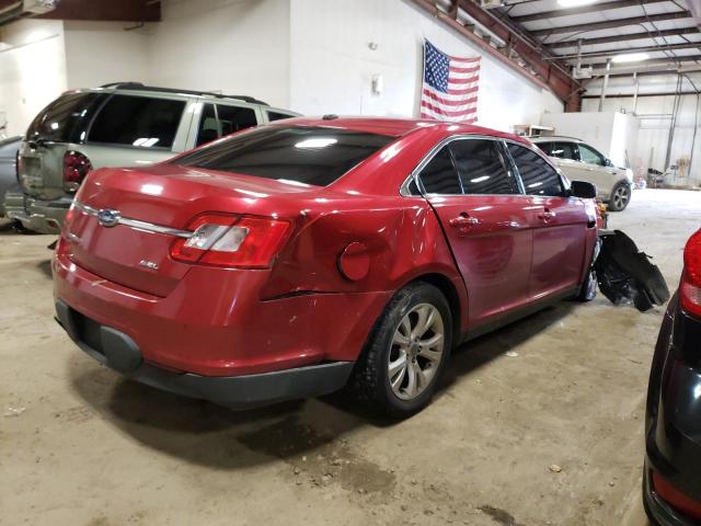 1FAHP2EW5AG110225 - 2010 FORD TAURUS SEL RED photo 3