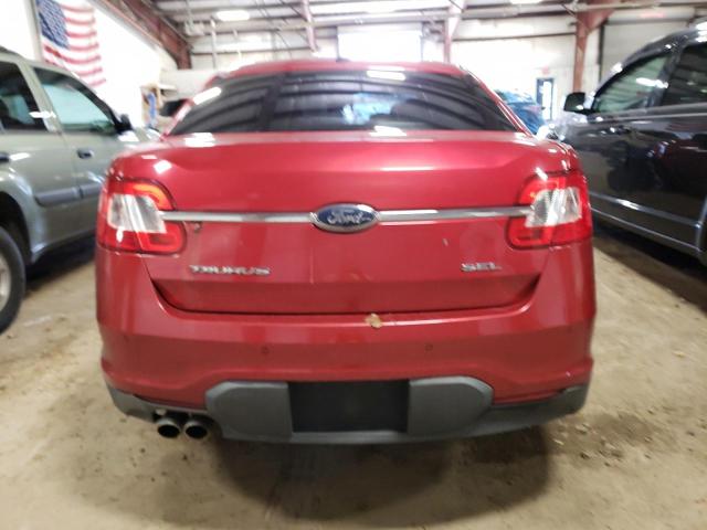 1FAHP2EW5AG110225 - 2010 FORD TAURUS SEL RED photo 6