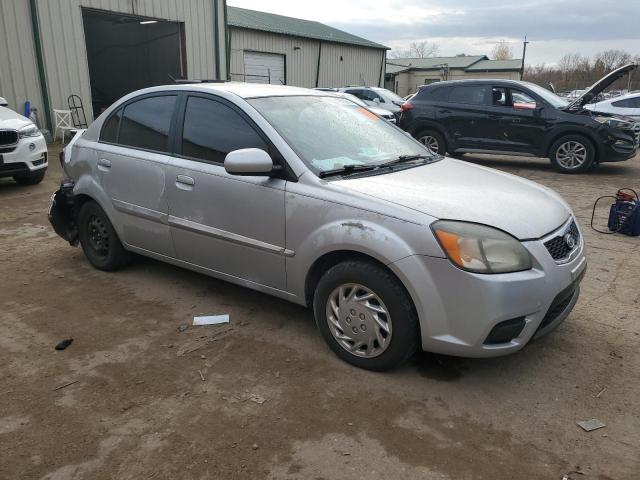 KNADH4A34A6637706 - 2010 KIA RIO LX SILVER photo 4