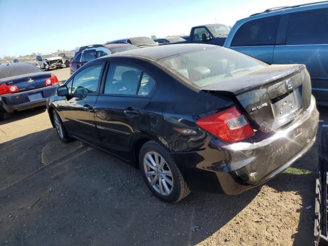 19XFB2F92CE014578 - 2012 HONDA CIVIC EXL შავი ფოტო 2