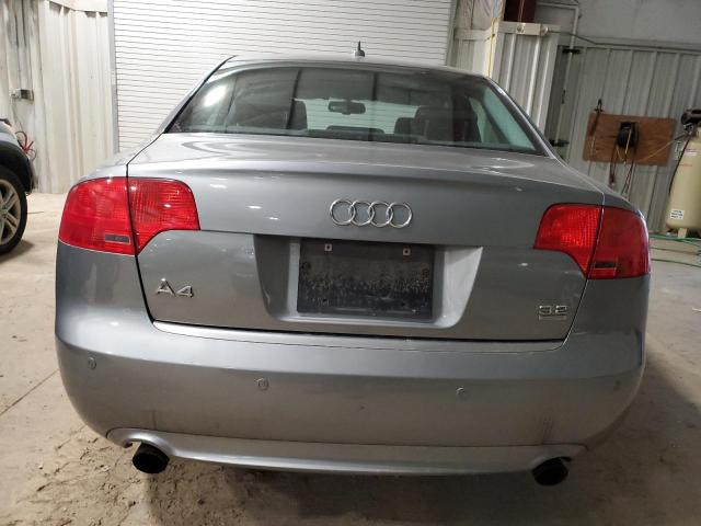 WAUDH78E28A052865 - 2008 AUDI A4 3.2 QUATTRO SILVER photo 6