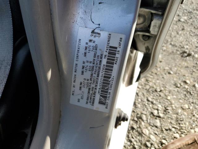 JM1BJ222310472808 - 2001 MAZDA PROTEGE DX SILVER photo 12