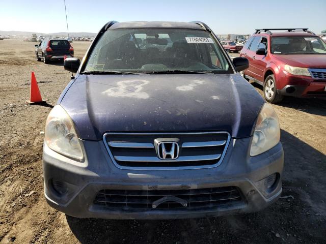 JHLRD68556C008863 - 2006 HONDA CR-V LX BLUE photo 5