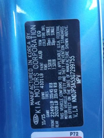 KNDJP3A53G7299755 - 2016 KIA SOUL + BLUE photo 12
