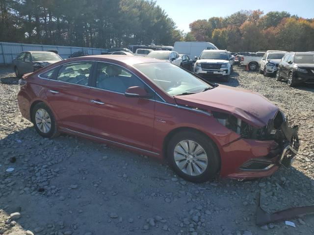 KMHE24L15GA016576 - 2016 HYUNDAI SONATA HYBRID RED photo 4