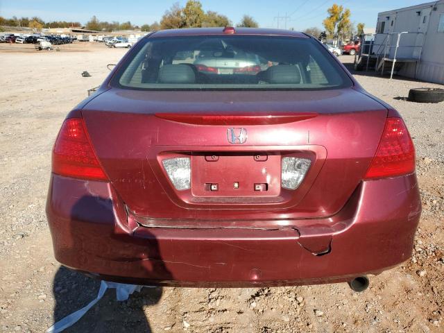 1HGCM56866A083451 - 2006 HONDA ACCORD EX BURGUNDY photo 6