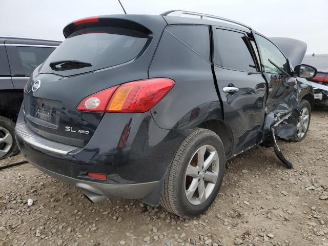 JN8AZ18W59W213971 - 2009 NISSAN MURANO S BLACK photo 3