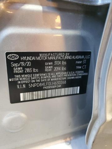 5NPD84LF0LH630268 - 2020 HYUNDAI ELANTRA SEL GRAY photo 13