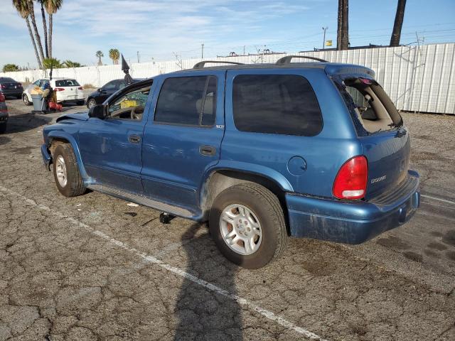 1B4HR58N32F202446 - 2002 DODGE DURANGO SLT PLUS BLUE photo 2