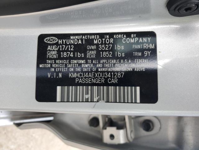 KMHCU4AEXDU341287 - 2013 HYUNDAI ACCENT GLS SILVER photo 12