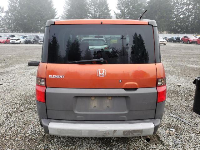 5J6YH28514L013782 - 2004 HONDA ELEMENT EX ORANGE photo 6