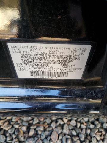 3N1CN8DV3ML872185 - 2021 NISSAN VERSA S BLACK photo 12