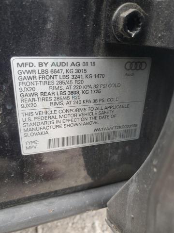 WA1VAAF72KD003999 - 2019 AUDI Q7 PRESTIGE 黑色 照片 13