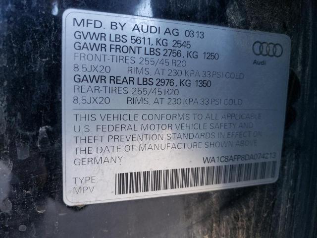 WA1C8AFP8DA074213 - 2013 AUDI Q5 PREMIUM HYBRID BLACK photo 13