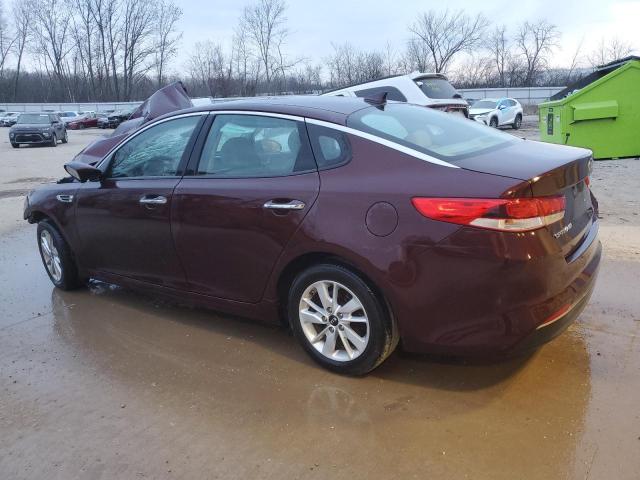 5XXGT4L36GG115052 - 2016 KIA OPTIMA LX BURGUNDY photo 2