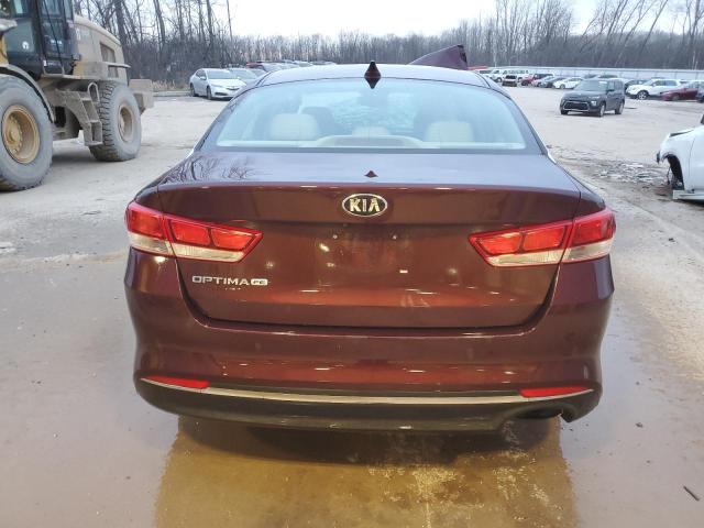 5XXGT4L36GG115052 - 2016 KIA OPTIMA LX BURGUNDY photo 6