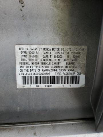 JH4CL96905C009607 - 2005 ACURA TSX GRAY photo 12