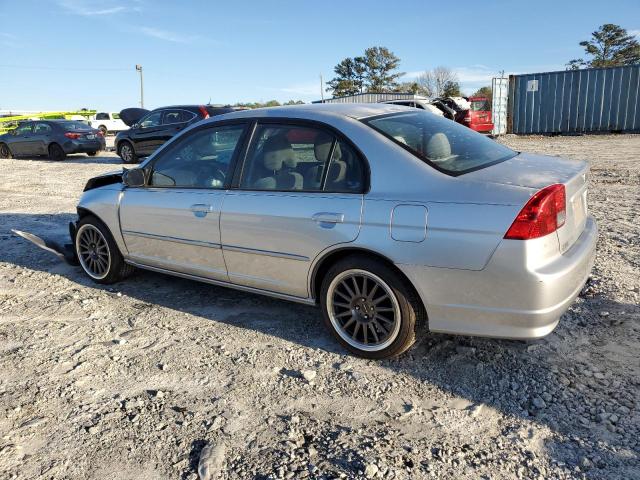 2HGES16555H518148 - 2005 HONDA CIVIC LX SILVER photo 2