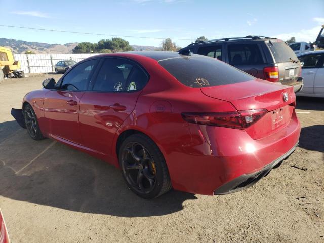 ZARFAMAN6K7605407 - 2019 ALFA ROMEO GIULIA RED photo 2