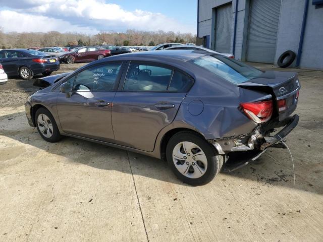 2HGFB2F57EH510076 - 2014 HONDA CIVIC LX GRAY photo 2