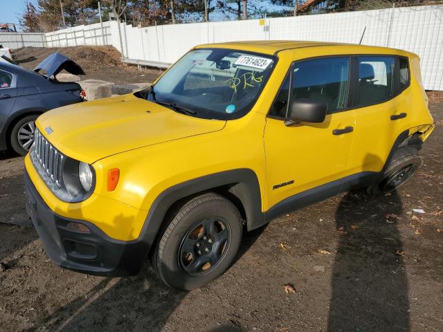 ZACCJBAB1HPG14115 - 2017 JEEP RENEGADE SPORT YELLOW photo 1