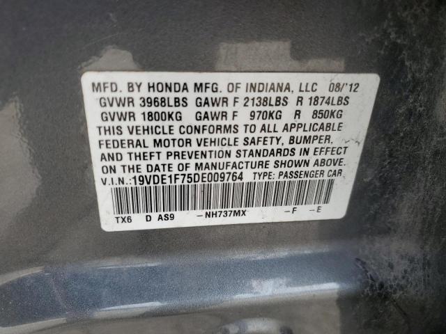 19VDE1F75DE009764 - 2013 ACURA ILX 20 TECH GRAY photo 12