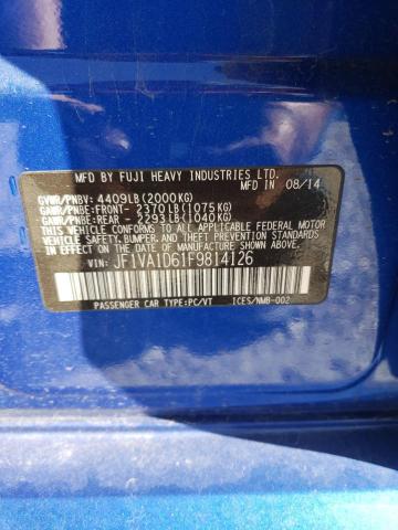 JF1VA1D61F9814126 - 2015 SUBARU WRX PREMIUM BLUE photo 12