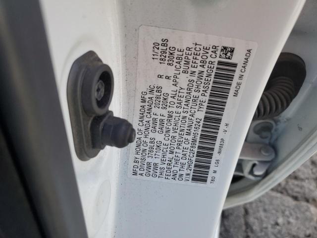 2HGFC2F89MH516242 - 2021 HONDA CIVIC SPORT 白色 照片 12