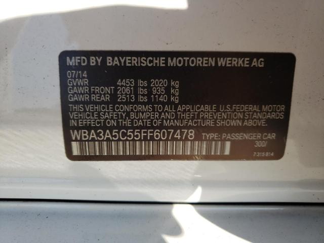 WBA3A5C55FF607478 - 2015 BMW 328 I WHITE photo 12