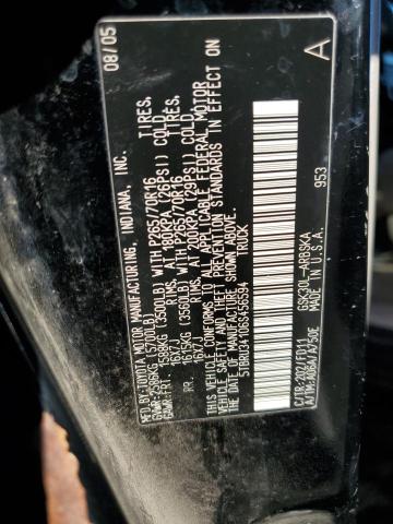 5TBRU34106S456594 - 2006 TOYOTA TUNDRA ACCESS CAB SR5 BLACK photo 12