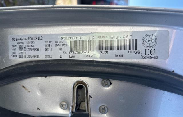 3C6TR5DT6HG744446 - 2017 RAM 2500 SLT SILVER photo 10
