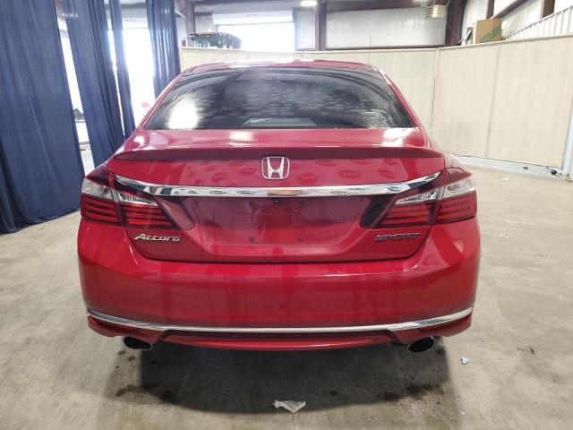 1HGCR2F53GA210812 - 2016 HONDA ACCORD SPORT RED photo 6